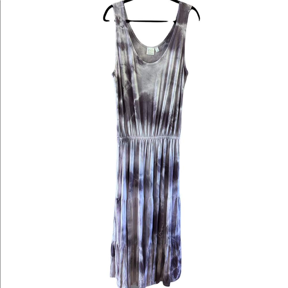 Beach Break Women’s dress/coverup knit sleeveless purple tie dye gorgeou…